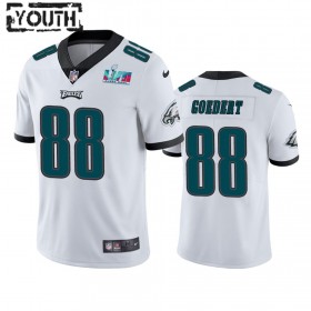 Tröjor Philadelphia Eagles Dallas Goedert 88 Vit Super Bowl LVII Vapor Limited - Barn
